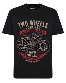 Bigdude Bike Print T-Shirt Black